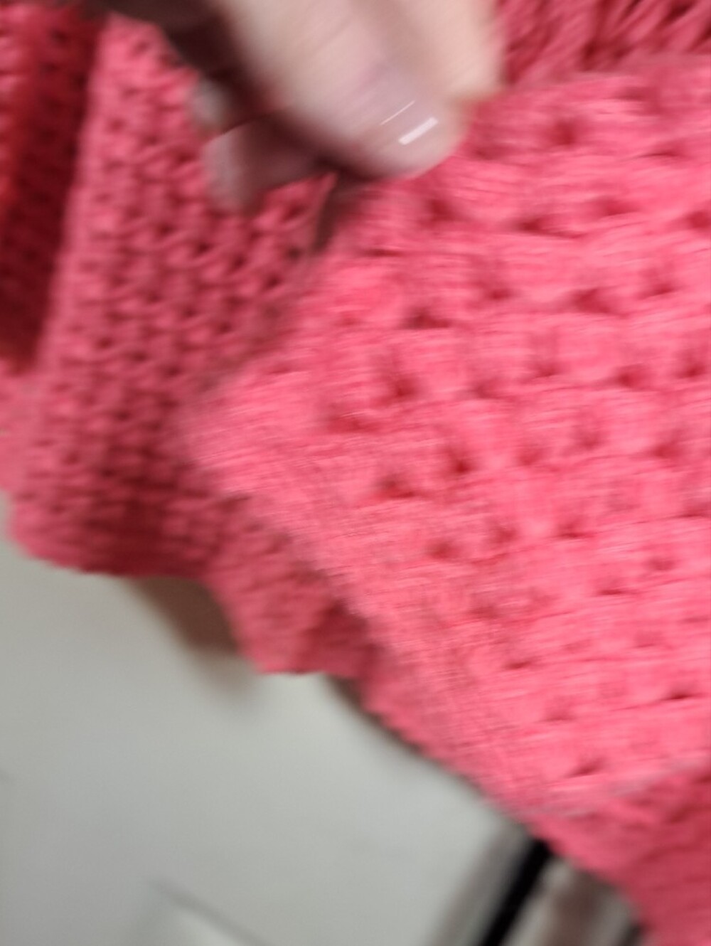 Casual Corner Coral Pink Crochet Cardigan - Picture 5 of 8